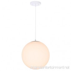 Revel/Kira Home Ceres Large 14 Modern 1-Light Glass Globe Pendant Light White Finish - B07122B1R2