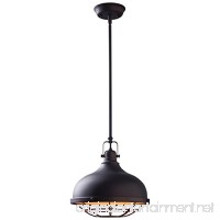 Stone & Beam Industrial Grill Pendant with Bulb  15"-63" H  Oil-Rubbed Bronze - B07149T97D