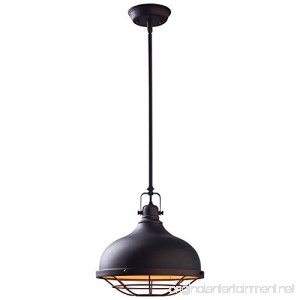 Stone & Beam Industrial Grill Pendant with Bulb 15-63 H Oil-Rubbed Bronze - B07149T97D