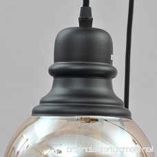 Unitary Brand Antique Black Shade Glass Jar Pendant Light Max 120W With 3 Lights Painted Finish - B00X9SU8KM