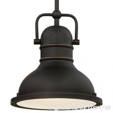Westinghouse 63082A Boswell One-Light LED Indoor Mini Pendant Oil Rubbed Bronze Finish with Highlights and Frosted Prismatic Acrylic - B01LSAN47Q