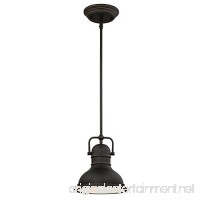 Westinghouse 63082A Boswell One-Light LED Indoor Mini Pendant  Oil Rubbed Bronze Finish with Highlights and Frosted Prismatic Acrylic - B01LSAN47Q