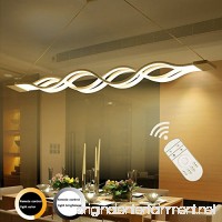 Ziplighting Modern Pendant Lighting Acrylic Stepless Dimmable Transitional Chandelier Led Dimming Ceiling Lamp Minimalist Simple Wave Hanging Light Fixture for Contemporary Living Dining Room Kitchen - B075LBFGXY