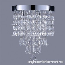 CO-Z Mini Crystal Chandelier with 3 Lights Chrome Flush Mount Ceiling Light Fixture with Raindrop Crystals Modern Ceiling Lighting for Hallway Bedroom Living Room Kitchen Dining Room - B074ZCMDRD