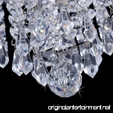 CO-Z Mini Crystal Chandelier with 3 Lights Chrome Flush Mount Ceiling Light Fixture with Raindrop Crystals Modern Ceiling Lighting for Hallway Bedroom Living Room Kitchen Dining Room - B074ZCMDRD