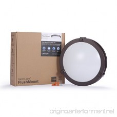 GetInLight LED Flush Mount Ceiling Light 12-inch 15W(75W Equivalent) Bronze Finish 4000K(Bright White) Dimmable Round Dry Location Rated ETL Listed IN-0307-1-BZ-40 - B072FH133Q