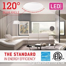 IN HOME 11-inch LED Flush mount Ceiling Light MS Series 20W (100 Watt equivalent) Dimmable 5000K (Daylight) 1864 Lumens White Finish with Acrylic shade ETL and ENERGY STAR listed - B077HLM35D