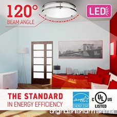 in Home 14-inch LED Flush Mount Ceiling Light DR Series 21w (100 Watt Equivalent) Dimmable 5000K (Daylight) 1500 Lumens Nickel Finish with Acrylic Shade UL and Energy Star Listed - B078JKXL63