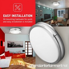 in Home 14-inch LED Flush Mount Ceiling Light DR Series 21w (100 Watt Equivalent) Dimmable 5000K (Daylight) 1500 Lumens Nickel Finish with Acrylic Shade UL and Energy Star Listed - B078JKXL63