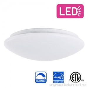 IN HOME 14-inch LED Flush mount Ceiling Light MS Series 25W (125 Watt equivalent) Dimmable 5000K (Daylight) 2053 Lumens White Finish with Acrylic shade ETL and ENERGY STAR listed - B077HKMGQ3