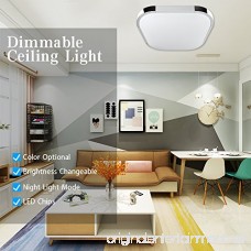 LED Flush Mount Ceiling Light 12W Dimmable Square 12”x12 inch LED Ceiling Light Fixture with Remote Control for Living Bedroom Bathroom Hallway Office Corridor Energy Saving Not Harm The Eyes - B07BJ29FV3