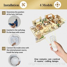 LED Flush Mount Ceiling Light 12W Dimmable Square 12”x12 inch LED Ceiling Light Fixture with Remote Control for Living Bedroom Bathroom Hallway Office Corridor Energy Saving Not Harm The Eyes - B07BJ29FV3
