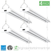 Sunco Lighting 4 Pack - Energy Star - 4ft 40W LED Utility Shop Light  4000lm 260W Equivalent  Double Integrated LED Fixture  Ceiling Light  Garage  Clear Lens (5000K -Daylight) - B077FKJYMB