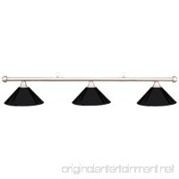 Hj Scott Billiard Table Light with Chrome Bar and 3 Matte Black Painted Metal Shades  55-Inch - B00F9Q2O90