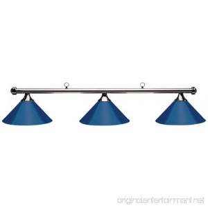 Hj Scott Billiard Table Light with Gunmetal Bar and 3 Blue Painted Metal Shades 55-Inch - B00F9Q23XW