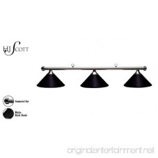 Hj Scott Billiard Table Light with Gunmetal Bar and 3 Matte Black Painted Metal Shades 55-Inch - B00F9Q230U