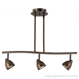 Rust 3 Light Island / Billiard Fixture with Cone Rust Shade from the Serpentine Lights Collection - B079K4V1XV