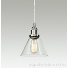 EUL Vintage Kitchen Island Lighting Glass Linear Chandelier Lighting Fixture Brushed Nickel-3 Lights - B077Z4X4V6
