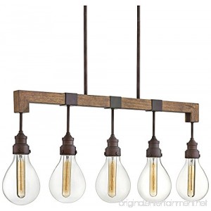 Hinkley 3266IN Transitional Five Light Linear Chandelier from Denton collection in Bronze/Darkfinish - B06X6M9Y5J