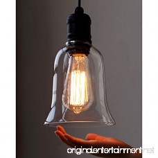 Minimalist Glass Chandelier MKLOT Ecopower Vintage Pendant Light Loft Style Hanging Lighting 5.51 Wide Big Bell Glass Shade Ceiling Lamp Pendent Fixture 1 Light - B06XHYPW6R