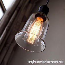 Minimalist Glass Chandelier MKLOT Ecopower Vintage Pendant Light Loft Style Hanging Lighting 5.51 Wide Big Bell Glass Shade Ceiling Lamp Pendent Fixture 1 Light - B06XHYPW6R