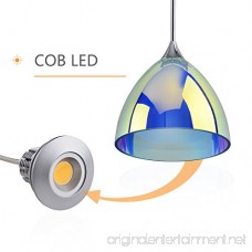 OBSESS 5W COB LED Mini Pendant Light with Color Plating Glass Shade and Aluminium Trim Polished Chrome(Kitchen/Bar Pendant Light ) - B014XJ8AAK
