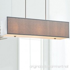 Rectangular Chandelier Centerpiece Suitable For Spacious Rooms. Linear Pendant Lamp Provides Ample Multidirectional Lighting. Grey Long Island Light Fixture Creates Modern Contemporary Atmosphere. - B075SSF1HL