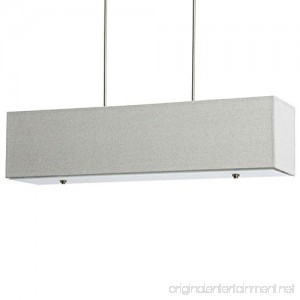 Rectangular Chandelier Centerpiece Suitable For Spacious Rooms. Linear Pendant Lamp Provides Ample Multidirectional Lighting. Grey Long Island Light Fixture Creates Modern Contemporary Atmosphere. - B075SSF1HL