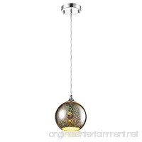 SereneLife Home Lighting Fixture - 7.87” Circular Sphere Shaped Dome Pendant Hanging Lamp Ceiling Light with Sculpted Glass Accent  Adjustable Length and Screw-in Bulb Socket (SLLMP12) - B077714P11