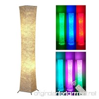 1life Modern Led Standing Floor Lamp 52" RGB Color Changing Lanterns with Fabric Lampshade & 2 Bulbs for Home Bedroom Living room … - B074V2L82Y
