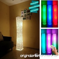 61 Soft Light Floor Lamp LEONC RGB Color Changing LED Tyvek Fabric Shade Modern Floor Lamp with Fabric Shade & 2 smart LED bulbs For Livingroom Bedroom Warm Atmosphere(Tyvek Dupont 10 x 10 x 61 inch - B078FY9K6B
