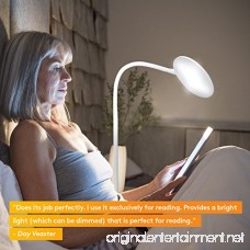 Brightech Contour Flex LED Reading Floor Lamp – Dimmable Full Spectrum Contemporary Minimalist Design Adjustable Gooseneck- Perfect Task & Hobby Light for Office Dorm Bedroom Living Room- White - B00SF99S9C