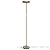 Brightech Sky Downlight - LED Reading Floor Lamp for Offices – Dimmable Craft & Hobby Light– Modern Tall Standing Pole Light for Living Room  Bedroom – Antique Brass - B074W4WJM9