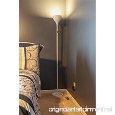 Brightech SKY Elite LED Torchiere Floor Lamp - Tall Standing Pole Uplight For Living Rooms Bedrooms; Homes Apartments & Offices - Super Bright Yet Dimmable 20-Watt Warm White Light - White - B01C4W5448