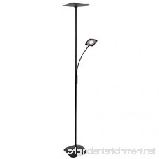 Brightech Sky Plus LED Torchiere Floor & Reading Lamp – Living Room Standing Reading Dimmable Adjustable Light – for Dorm Bedroom Or Office – Jet Black - B073YZRHD5