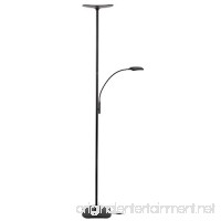 Brightech Sky Plus LED Torchiere Floor & Reading Lamp – Living Room Standing Reading Dimmable Adjustable Light – for Dorm  Bedroom Or Office – Jet Black - B073YZRHD5