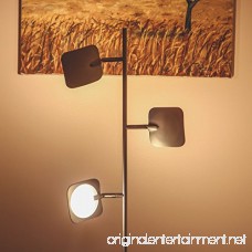 Brightech Tree Led Floor Lamp- Classy Modern Tall Pole Standing Industrial 3 Light 3 Head – Dimmable & Adjustable Omnidirectional Energy Saving Light for Living Room Office Dorm Bedroom- Satin Nickel - B073DKQ3PZ