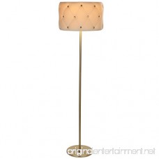 Brightech Tufted LED Floor Lamp– Contemporary Modern Textured Shade Lamp- Tall Pole Standing Uplight Lamp for Living Room Den Office Or Bedroom- Energy Efficient Bulb Included- Antique Brass - B07BKRB6FH
