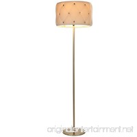 Brightech Tufted LED Floor Lamp– Contemporary Modern Textured Shade Lamp- Tall Pole Standing Uplight Lamp for Living Room  Den Office Or Bedroom- Energy Efficient Bulb Included- Antique Brass - B07BKRB6FH
