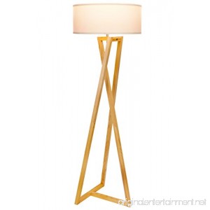 Brightech Z LED Tripod Floor Lamp– Mid Century Modern Design Wood Light for Contemporary Living or Family Rooms - Ambient Light Tall Standing Lamp for Living Rooms Bedroom Office - B0796KCFQ7