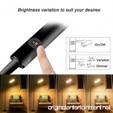 Byingo 12W Dimmable Touch Sensor Switch LED Reading Floor Lamp - Modern Simplicity Style - 4 Color Modes Stepless Dimming - Fully Adjustable Long Gooseneck for Sofa/Desk Reading Living Room Bedroom - B078W389WJ
