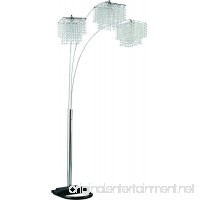 Coaster Traditional Chrome/Black Arc Floor Lamp with Poly Crystal Shades - B00RHHSWA4