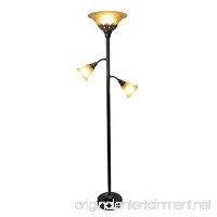 Elegant Designs LF2002-RBZ 3 Light Floor Lamp with Scalloped Glass Shades Restoration Bronze - B01M7RF3D6