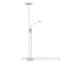 Finether 18W LED Floor Lamps Adjustable Table Lamp Dimmable Torchiere Lamp with 3W 360-degree Task Lamp Reading Light  Silver - B01N78EC6K