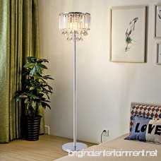 Hsyile Lighting KU300171 Cozy Elegant Modern Creative Crystal Floor Lamp for Living Room Bedroom Office Chrome Finish 3 Lights - B07C49QXKP
