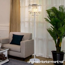 Hsyile Lighting KU300171 Cozy Elegant Modern Creative Crystal Floor Lamp for Living Room Bedroom Office Chrome Finish 3 Lights - B07C49QXKP