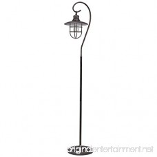 Kira Home Lantern 58 Industrial Floor Lamp + Hanging Shade Design + Cage Brushed Pewter Finish - B076TRQP65