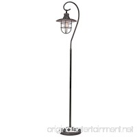 Kira Home Lantern 58" Industrial Floor Lamp + Hanging Shade Design + Cage  Brushed Pewter Finish - B076TRQP65