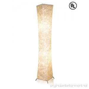 LEONC 52 Floor Lamp with Fabric Shade & 2 Bulbs for Bedroom Living room Warm Atmosphere (Slim Size: 7.8 x 7.8 x 52-Inch) - B01JDZ45SU