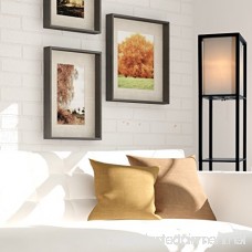 Light Accents Floor Lamp 3 Shelf Standing Lamp 63 Tall Wood with White Linen Shade (Black) - B00GIVYQRI
